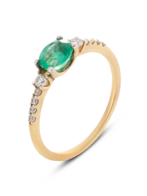 Colección Classic, Diamante 0.15 Ct, Esmeralda, Solitario