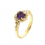 Colección Princess, Diamante 0.27 Ct, Amatista, Botón