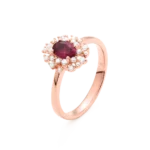 Colección Princess, Diamante 0.18 Ct, Rubi, Botón